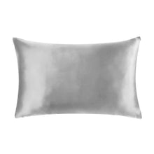 Grey Cloud 9 Silk Pillowcase on pillow with white background