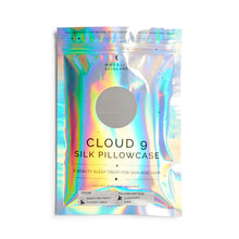 Cloud 9 Silk Pillowcase Grey packaging on white background