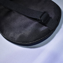 Close-up of adjustable clasp on 'Let Me Sleep' Silk Sleeping Eye Mask.