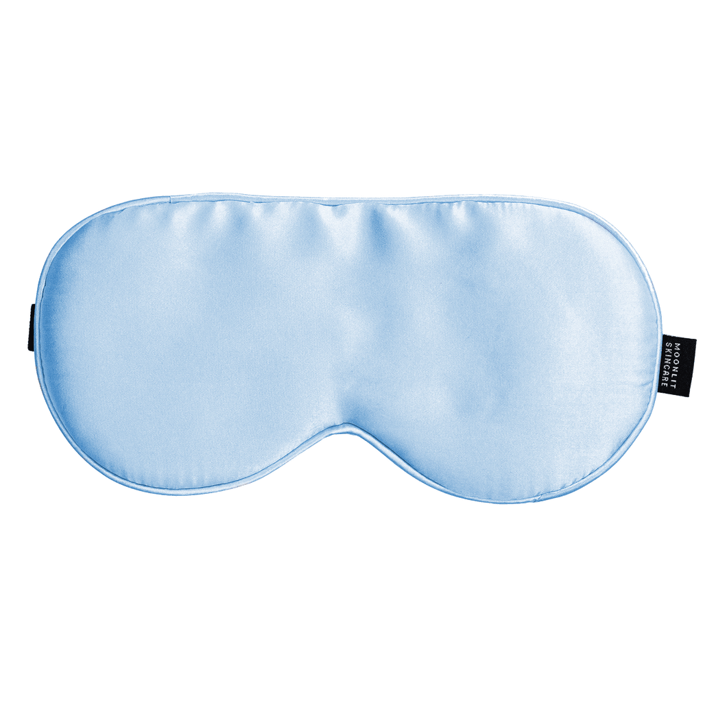 Icy Blue Silk Sleeping Eyemask