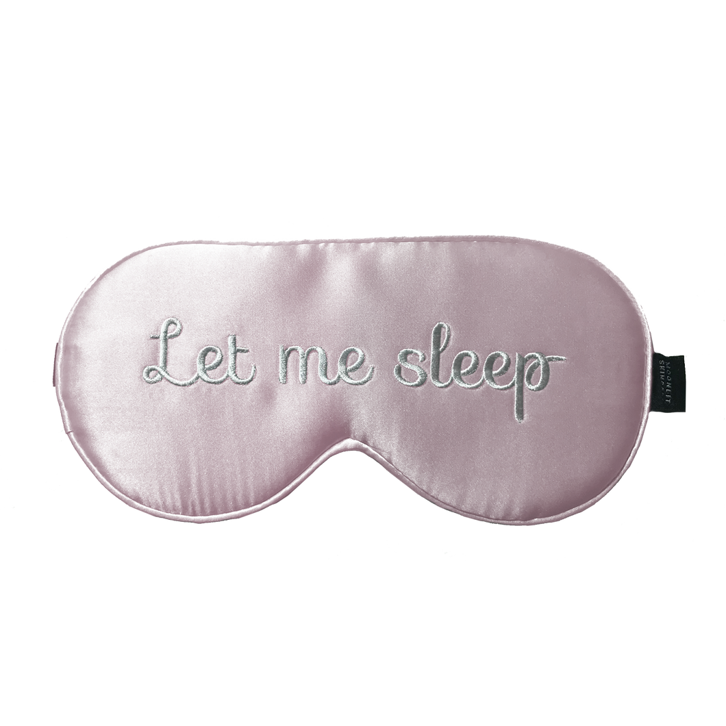 Silk Eye Mask: 'Let Me Sleep' Sleeping Eye Mask – Moonlit Skincare