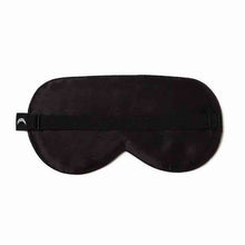 Interior paneling of the purple lilac eyemask which is all black, has adjustable strap