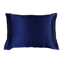 Pillow fitted with Cloud 9 Silk Pillowcase in Night-Sky Navy.