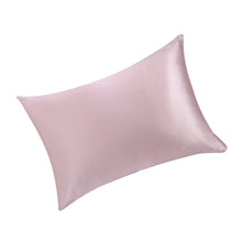 Pink Silk Cloud 9 Silk Pillowcase on pillow on white background